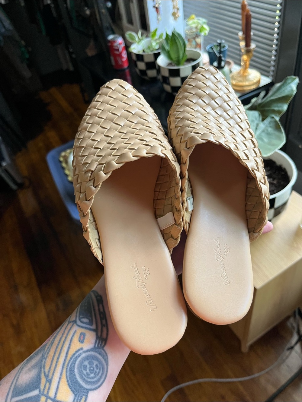 Universal Thread Woven Slip-On Mules in Tan - Women's Casual Flats - Picture 3 of 4